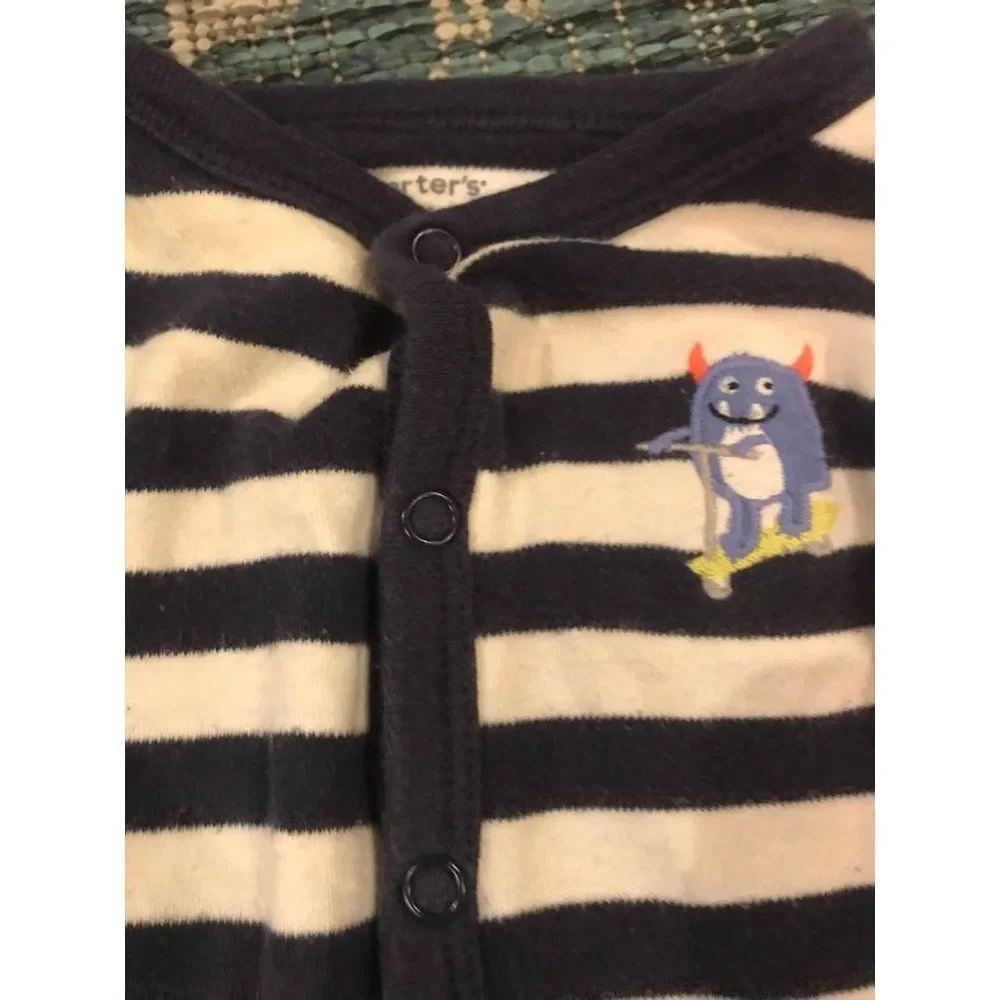 Carters size 6m 6 month Lot Of 3 Animal Sleepers Pjs